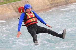 White water rafting at the Olympic Park with Cavendish