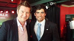Alastair Cook lunch at Boisdale Canary Wharf