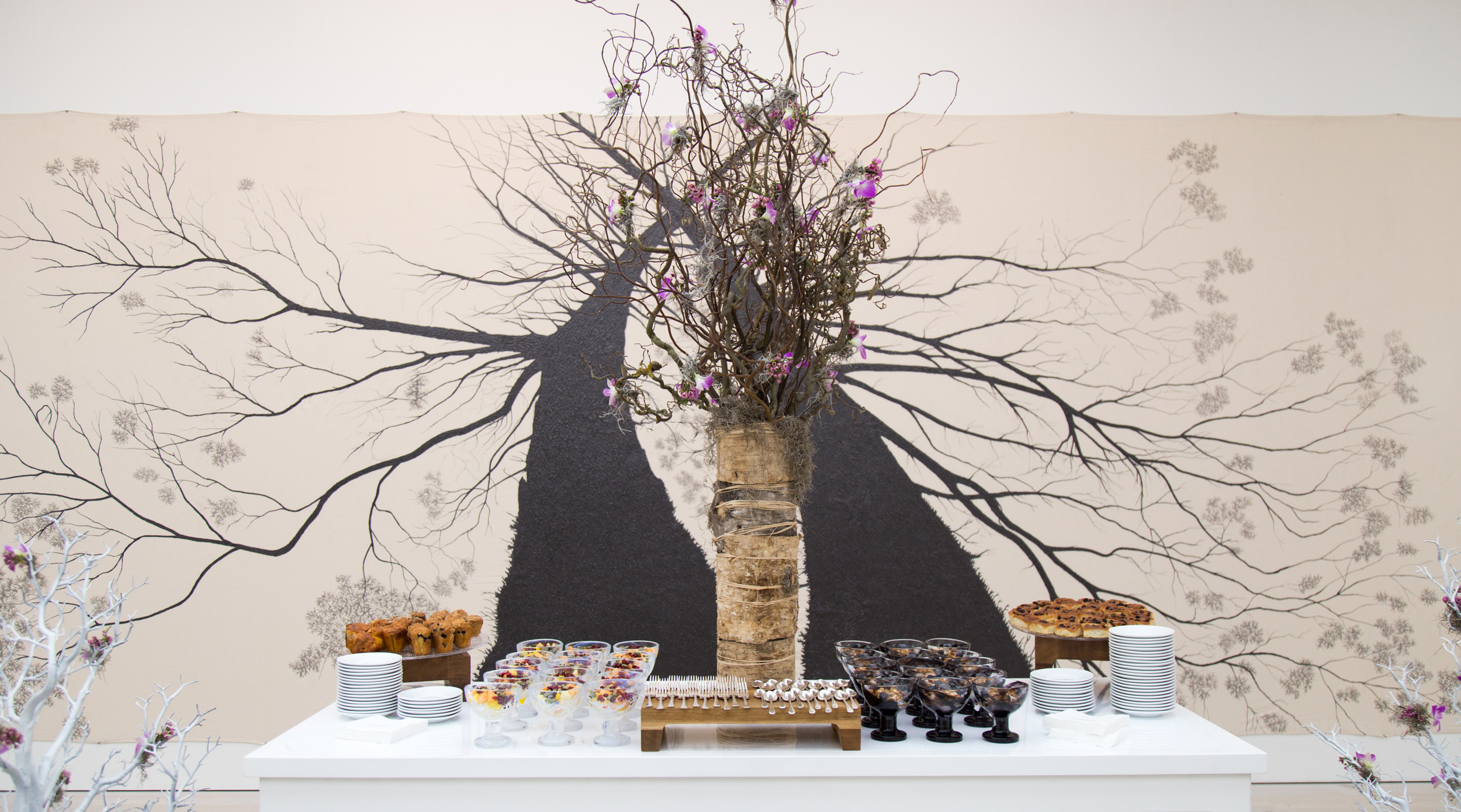 Mini Chelsea Buns and muffins galore at the Saatchi Gallery